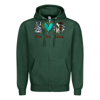 Sports Green Peace Love Indians Zipper Hoodie - Jasminsmagicworld