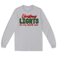 Moon Dust festive christmas lights text art Long Sleeve Tee - CowhideDigitalArt