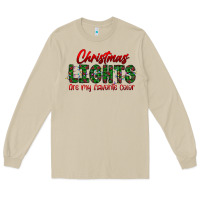Mushroom festive christmas lights text art Long Sleeve Tee - CowhideDigitalArt