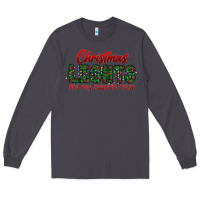 Smoke festive christmas lights text art Long Sleeve Tee - CowhideDigitalArt