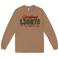 Toasted Coconut festive christmas lights text art Long Sleeve Tee - CowhideDigitalArt