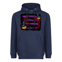 Navy halloween witch hat backround Heavyweight Hoodie - RanaPortraitStore