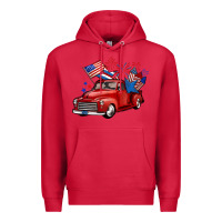 Cardinal american truck 4th of july Premium Hoodie - BarkalooDesign