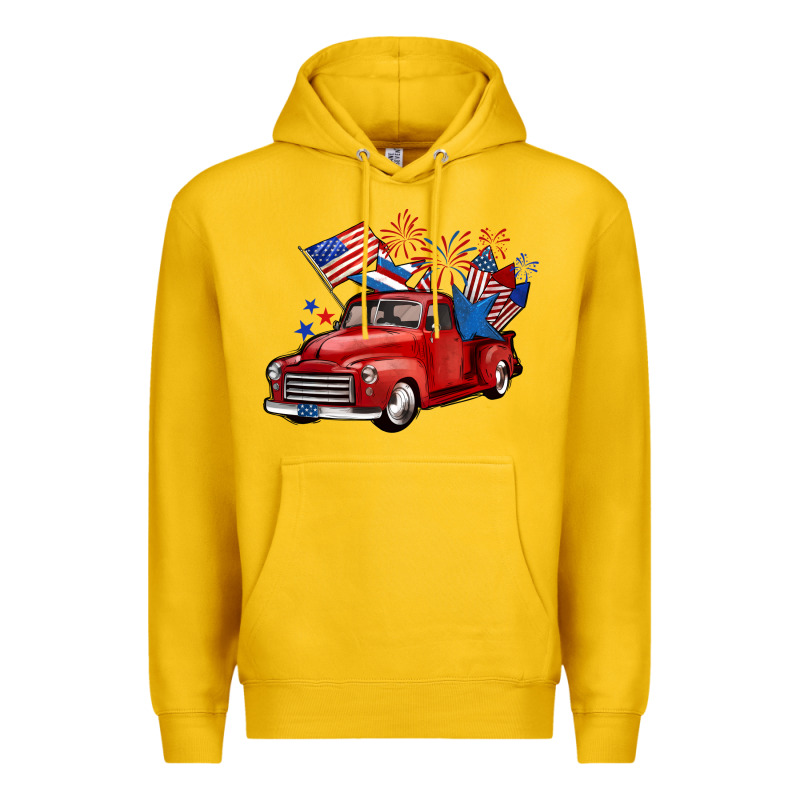 American Truck 4th Of July Premium Hoodie by BarkalooDesign | Teevron
