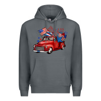 Rock american truck 4th of july Premium Hoodie - BarkalooDesign