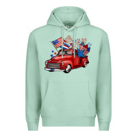 Seafoam american truck 4th of july Premium Hoodie - BarkalooDesign