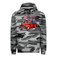 Slate Camo american truck 4th of july Premium Hoodie - BarkalooDesign