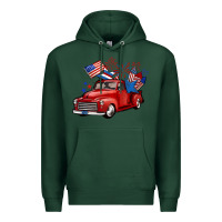 Sports Green american truck 4th of july Premium Hoodie - BarkalooDesign