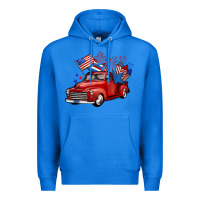 True Royal american truck 4th of july Premium Hoodie - BarkalooDesign