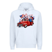 White american truck 4th of july Premium Hoodie - BarkalooDesign
