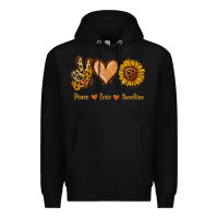 Black Peace Love Sunshine Premium Hoodie - Jasminsmagicworld