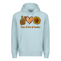 Blue Mist Peace Love Sunshine Premium Hoodie - Jasminsmagicworld