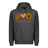 Charcoal Heather Peace Love Sunshine Premium Hoodie - Jasminsmagicworld