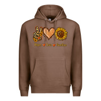 Chestnut Peace Love Sunshine Premium Hoodie - Jasminsmagicworld