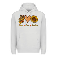 Dove Grey Peace Love Sunshine Premium Hoodie - Jasminsmagicworld