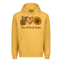 Mustard Peace Love Sunshine Premium Hoodie - Jasminsmagicworld