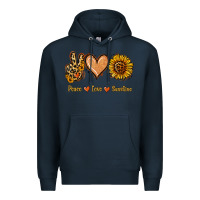 Navy Peace Love Sunshine Premium Hoodie - Jasminsmagicworld