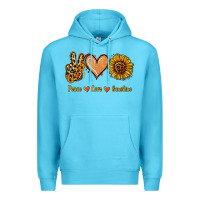Ocean Blue Peace Love Sunshine Premium Hoodie - Jasminsmagicworld