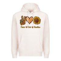 Pale Pink Peace Love Sunshine Premium Hoodie - Jasminsmagicworld
