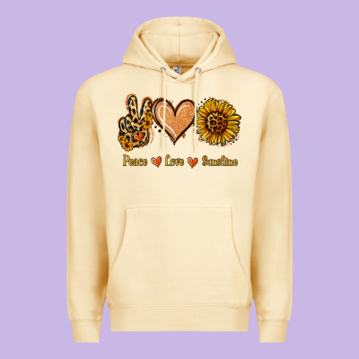 Peace Love Sunshine Premium Hoodie Designed By Jasminsmagicworld