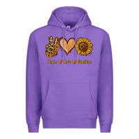Purple Peace Love Sunshine Premium Hoodie - Jasminsmagicworld