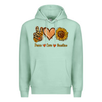 Seafoam Peace Love Sunshine Premium Hoodie - Jasminsmagicworld