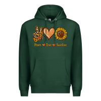 Sports Green Peace Love Sunshine Premium Hoodie - Jasminsmagicworld
