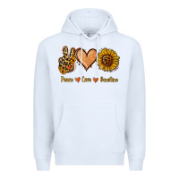 White Peace Love Sunshine Premium Hoodie - Jasminsmagicworld