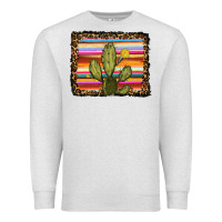 Oatmeal Heather serape leopard cactus Premium Sweatshirt - RanaPortraitStore