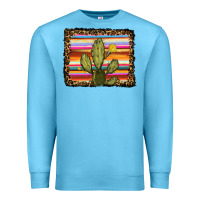 Ocean Blue serape leopard cactus Premium Sweatshirt - RanaPortraitStore