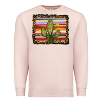 Pale Pink serape leopard cactus Premium Sweatshirt - RanaPortraitStore