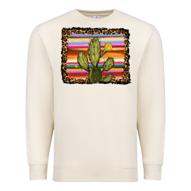 Serape Leopard Cactus Premium Sweatshirt by RanaPortraitStore | Teevron