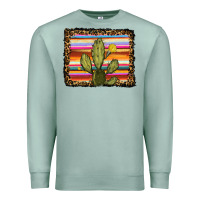 Seafoam serape leopard cactus Premium Sweatshirt - RanaPortraitStore