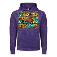 Cloud Purple western horse sunflowers Vintage Hoodie - Artiststas