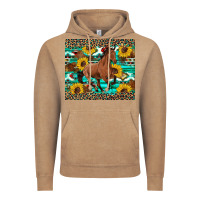 Vintage Coffee western horse sunflowers Vintage Hoodie - Artiststas