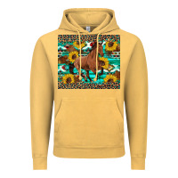 Vintage Mustard western horse sunflowers Vintage Hoodie - Artiststas