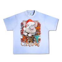 Grape Ice merry Christmas pig Urban Heavy Tee - CowhideDigitalArt