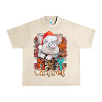 Sandshell merry Christmas pig Urban Heavy Tee - CowhideDigitalArt