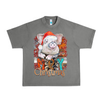 Tornado merry Christmas pig Urban Heavy Tee - CowhideDigitalArt