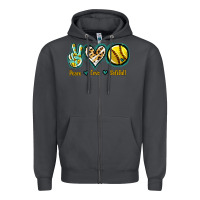 Smoke Peace Love Softball Zipper Hoodie - Jasminsmagicworld