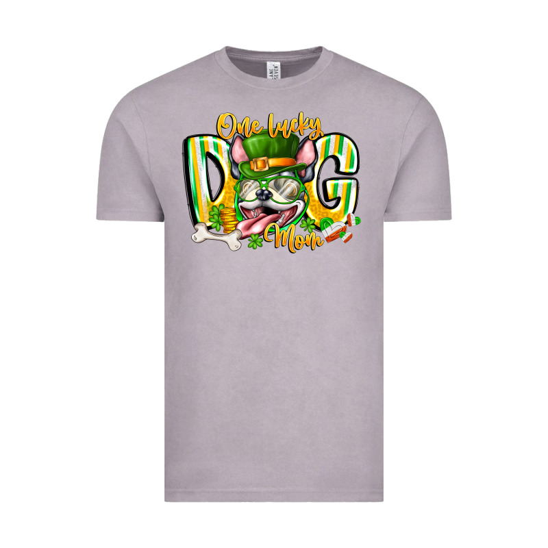 St Patricks Day Dog Mom Vintage Tee by CowhideDigitalArt | Teevron
