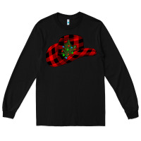 Black cowboy christmas Long Sleeve Tee - CowhideDigitalArt