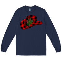 Navy cowboy christmas Long Sleeve Tee - CowhideDigitalArt
