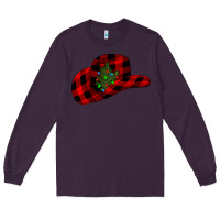 Plum cowboy christmas Long Sleeve Tee - CowhideDigitalArt