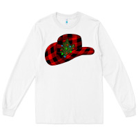 White cowboy christmas Long Sleeve Tee - CowhideDigitalArt