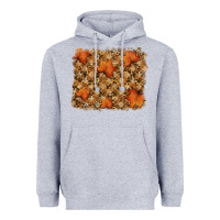 Heather Grey autumn leafe backround Heavyweight Hoodie - RanaPortraitStore