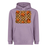 Lavender autumn leafe backround Heavyweight Hoodie - RanaPortraitStore
