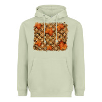 Matcha autumn leafe backround Heavyweight Hoodie - RanaPortraitStore