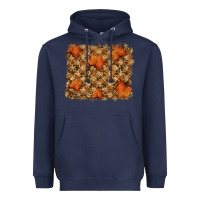 Navy autumn leafe backround Heavyweight Hoodie - RanaPortraitStore