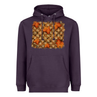 Plum autumn leafe backround Heavyweight Hoodie - RanaPortraitStore